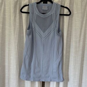 Athleta Light Blue Mesh Tank Top